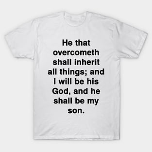 Revelation 21:7  Bible Verse Typography KJV T-Shirt